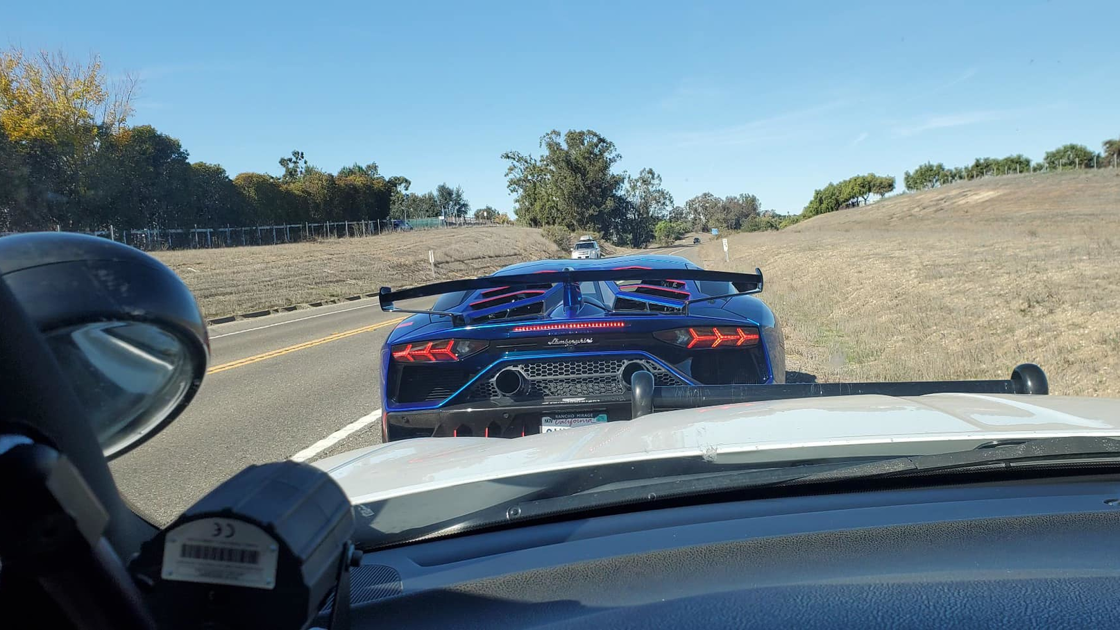 A California Highway Patrol officer clocked and pulled over a driver in a Lamborghini who was going 152 mph in a 55 mph zone along a winding road in Buellton on Sunday.