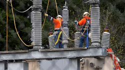 A Tacoma Power crew works at an electrical substation damaged by vandals early Christmas morning in Graham, WA, which caused power outages. A Tacoma Power crew works at an electrical substation damaged by vandals early Christmas morning in Graham, WA, which caused power outages.