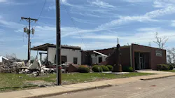 The headquarters for the Rolling Fork, MS, Police Department was destroyed by a devastating tornado that tore through the small town and the state last month. The headquarters for the Rolling Fork, MS, Police Department was destroyed by a devastating tornado that tore through the small town and the state last month.