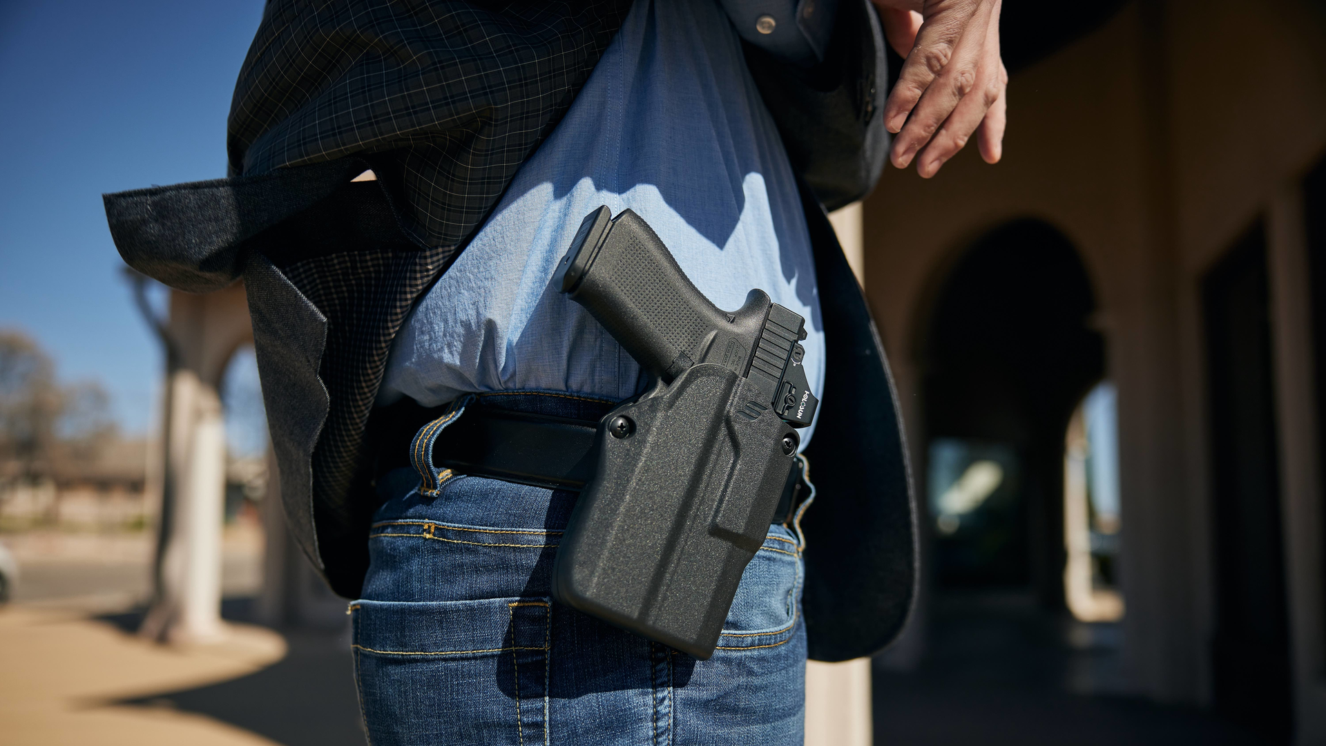 The Solis - for plainclothes or off-duty carry. That Glock 48MOS w/ a Streamlight TLR7-Sub attached. Paddle or belt mount. ALS retention system.