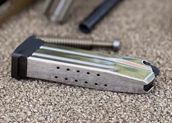 Springfield Armory uses stainless steel bodies that have molded corrugations, adding to their rigidity. the welds are invisible, and followers have an anti-tilt design. There are drilled cartridge counters in the rear face. These are the most solid, reliable, indestructible, magazines in the industry. Springfield Armory uses stainless steel bodies that have molded corrugations, adding to their rigidity. the welds are invisible, and followers have an anti-tilt design. There are drilled cartridge counters in the rear face. These are the most solid, reliable, indestructible, magazines in the industry.