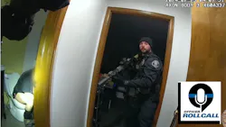 Lakewood, CO, police catch a burglary suspect taking a bathroom break. Lakewood, CO, police catch a burglary suspect taking a bathroom break.