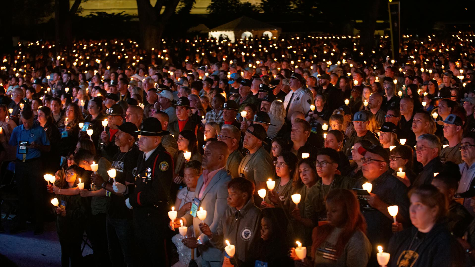 Thousands attended the 34th Annual Candlelight Vigil hosted by the National Law Enforcement Officers Memorial Fund took place on the National Mall in Washington, D.C., in 2022.