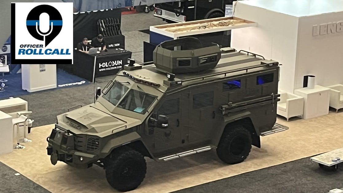 Lenco's BearCat display at the 2024 International Association of Chiefs of Police (IACP) Annual Conference and Exposition in Boston.