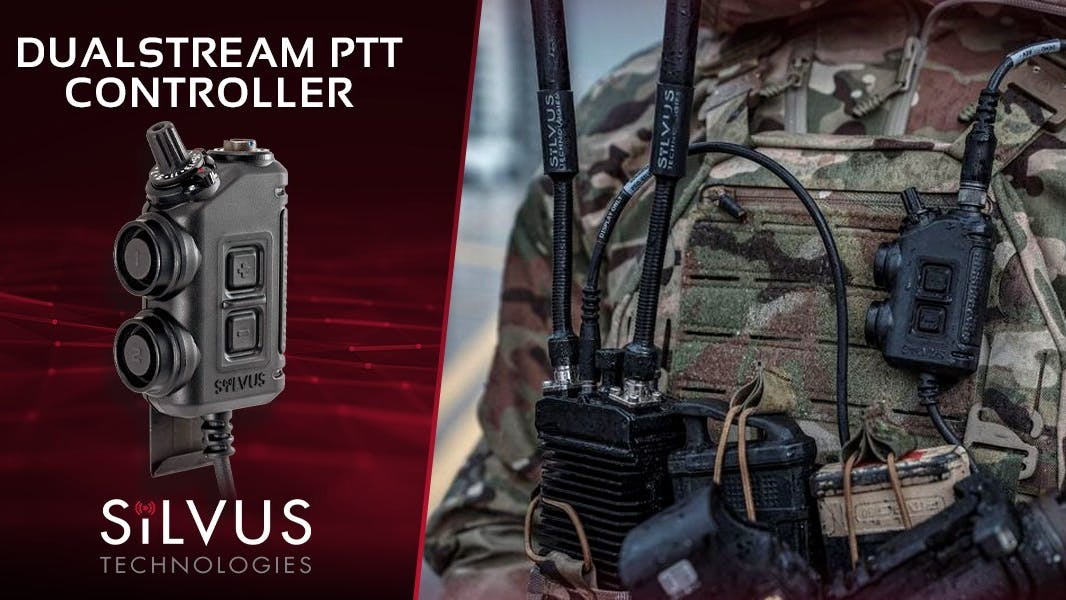 Designed for the connected operator, the DualStream PTT Controller streamlines tactical communications, enhancing situational awareness in the most demanding environments.