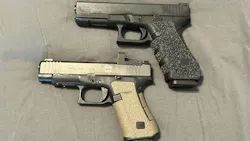 Thought not showing a huge size difference, the G48 (bottom) is significantly smaller in the hand. Thought not showing a huge size difference, the G48 (bottom) is significantly smaller in the hand.