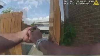 An Amherst Police Officer Fought With A Suspect Wielding Two Knives During A Domestic Disturbance Call At A Home When The Man Climbed Out A Back Window And Attacked Police Before He Was Shot And Wounded