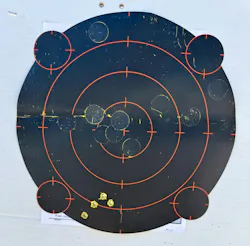 This group was shot with Lindsey's Charter Arms Undercoverette and Federal 32 H&R Hydra-Shok cartridges. As you can see, it shoots a little low/left at 20 yards, but definitely groups. The Hydra-Shok 32 H&R cartridges performed. This group was shot with Lindsey's Charter Arms Undercoverette and Federal 32 H&R Hydra-Shok cartridges. As you can see, it shoots a little low/left at 20 yards, but definitely groups. The Hydra-Shok 32 H&R cartridges performed.