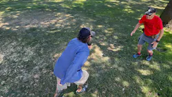 Lindsay first experimented with a charging suspect scenario at a walking pace. Even at this pace, our test subject Bobby Jones could cover 21 feet within the time parameter. Lindsay first experimented with a charging suspect scenario at a walking pace. Even at this pace, our test subject Bobby Jones could cover 21 feet within the time parameter.