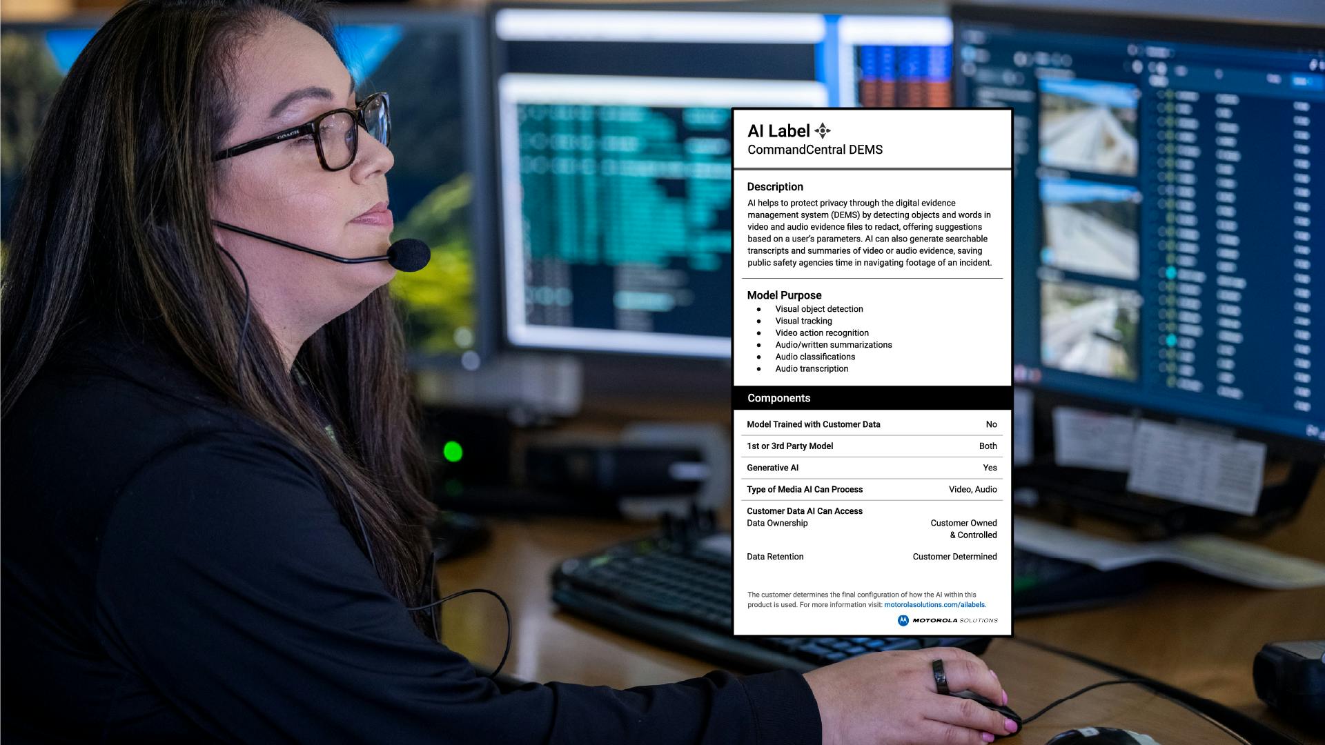 The AI label for CommandCentral DEMS is seen.