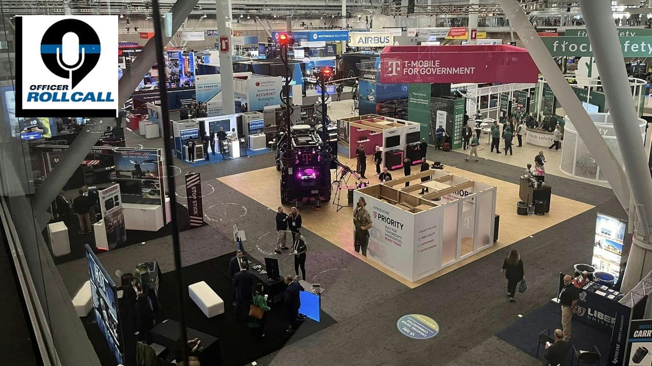 The vendor floor at the International Association of Chiefs of Police (IACP) 2024 Annual Conference and Exposition on Sunday at the Boston Convention and Exhibition Center.