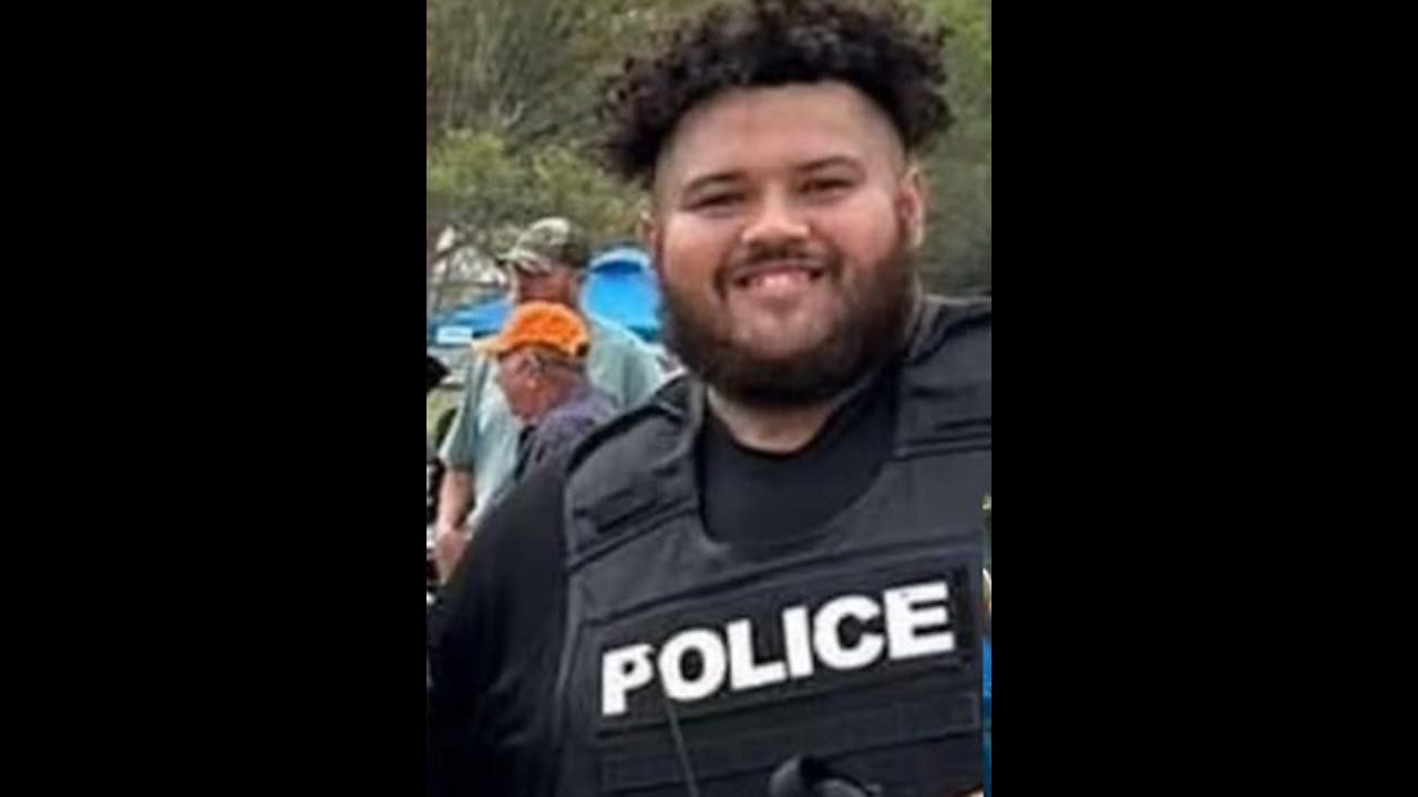 Vivian Police Officer Marc Brock, 25, was among officers serving a warrant for cyberstalking, and he was struck by gunfire that exploded through a closed door as the officers reached the scene.