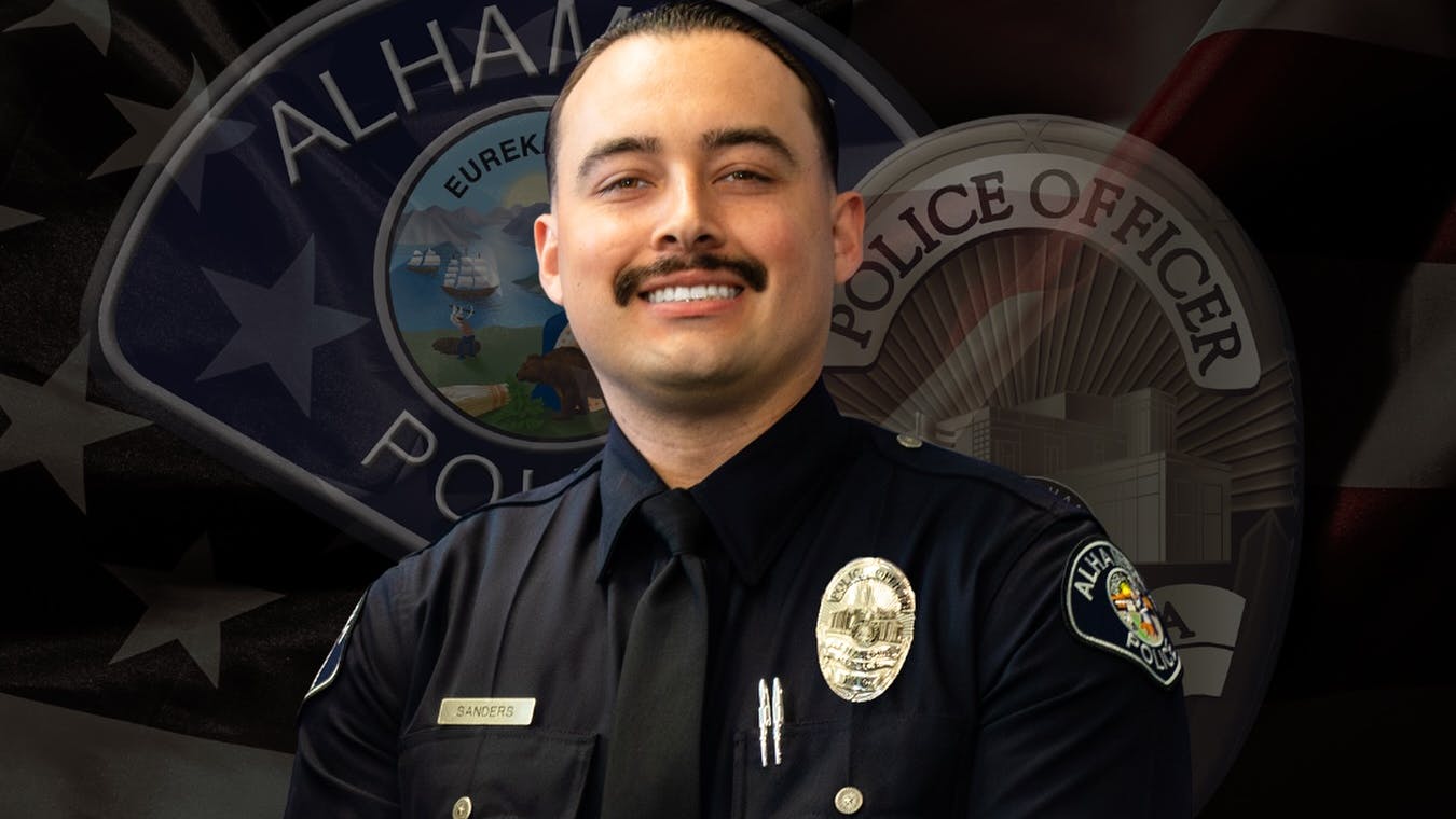 Alhambra, CA, Police Officer Alec Sanders.
