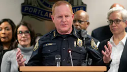 Portland Police Chief Bob Day speaking at a press conference following the shooting of two people in Portland by federal agents on January 8, 2026. Portland Police Chief Bob Day speaking at a press conference following the shooting of two people in Portland by federal agents on January 8, 2026.