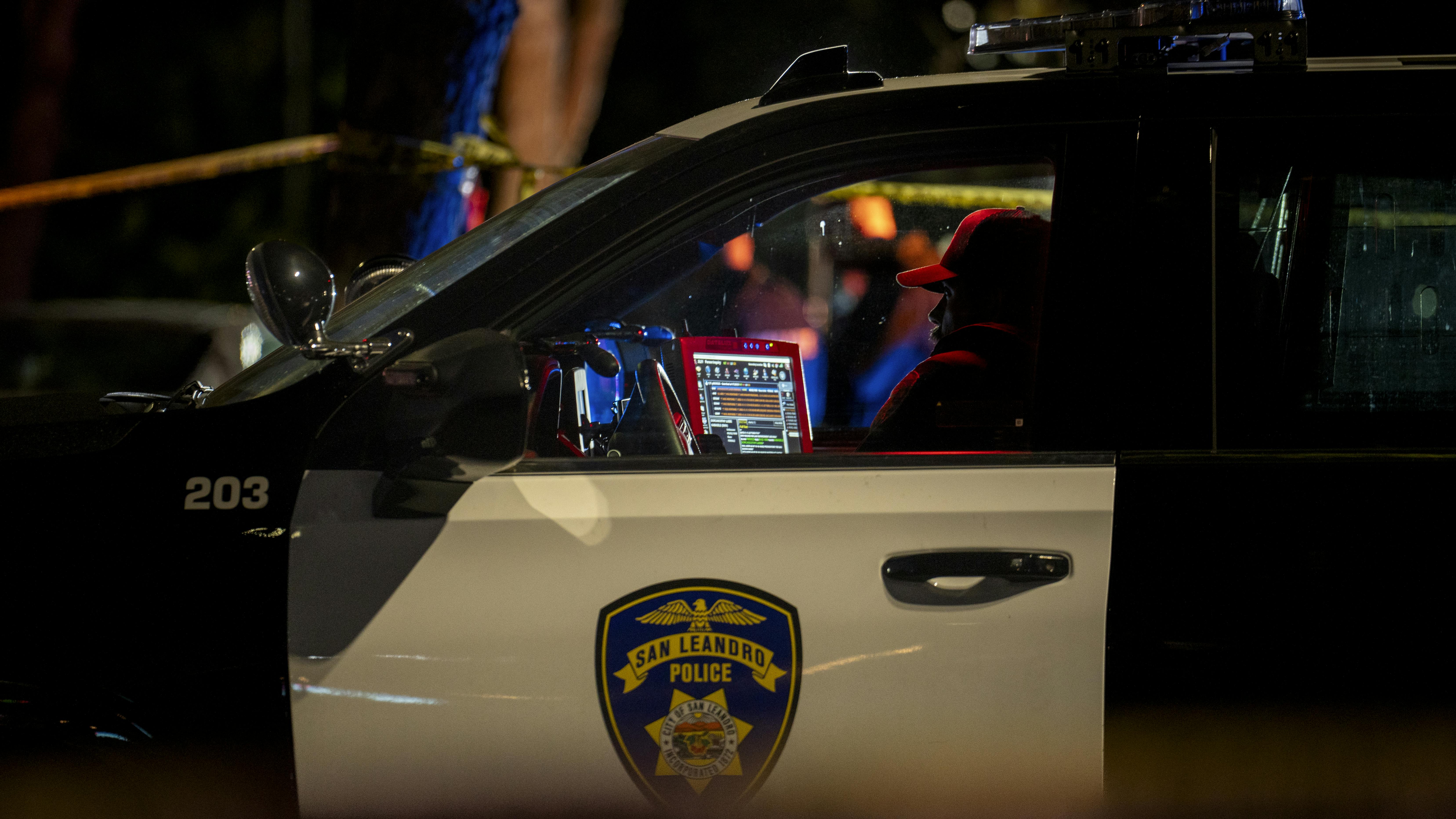 San Leandro police said they shot at and arrested an armed suspect who fled from an attempted traffic stop overnight Monday.