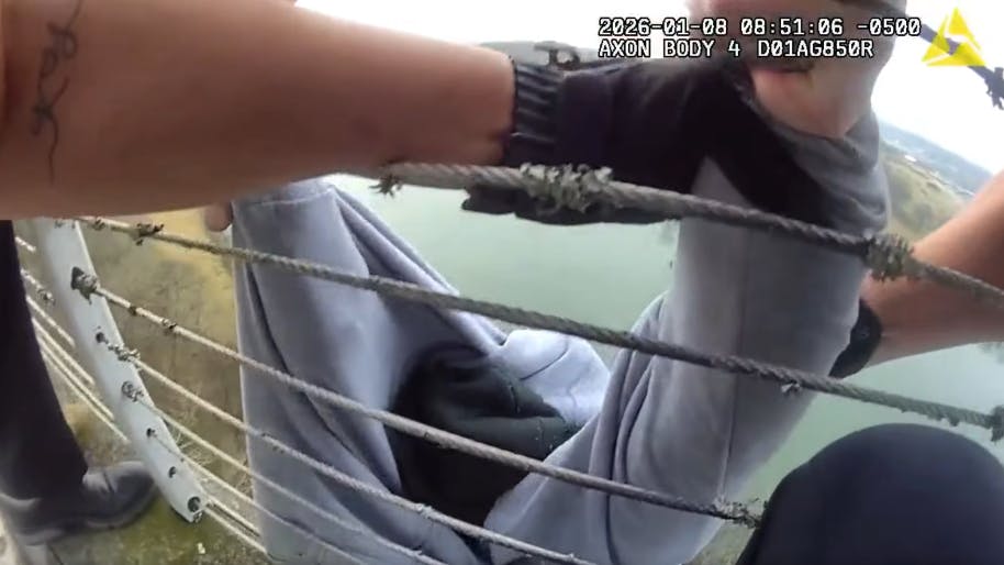 Sevierville, TN, police make dramatic rescue.