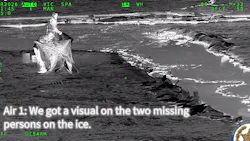 Erie County, NY, sheriff's deputies uses infrared to find stranded fishermen. Erie County, NY, sheriff's deputies uses infrared to find stranded fishermen.