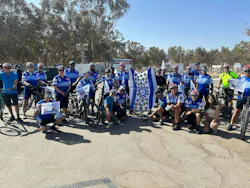 Police Unity Tour officers pose for a photo before a bike ride honoring those killed in the October 7 attacks Police Unity Tour officers pose for a photo before a bike ride honoring those killed in the October 7 attacks