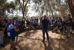 A retired police commander speaks to the Police Unity Tour at the Nova Music Festival Site about the actions taken by police that day. A retired police commander speaks to the Police Unity Tour at the Nova Music Festival Site about the actions taken by police that day.
