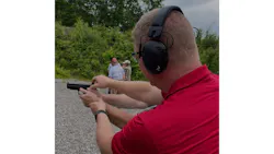 A NeuralTac Master Instructor candidate performs a performance assessment on a LEOSA trainee A NeuralTac Master Instructor candidate performs a performance assessment on a LEOSA trainee
