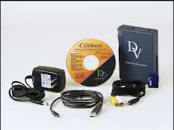 North American Video's Camwear 100 allows digital video and audio capture without needing to hold a camera North American Video's Camwear 100 allows digital video and audio capture without needing to hold a camera