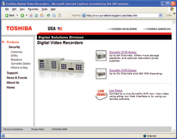 The new Surveillix support site offers information on Toshiba's DVR line, including manuals, software and networking tips.