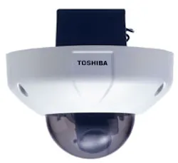 Toshiba's new IK-VR01A vandal-resistant dome camera includes a metal housing and is IP66 rated for water and dust resistance. The camera offers 480 TV lines and sensitivity to 0.4 Lux using a 1/3-inch CCD. Toshiba's new IK-VR01A vandal-resistant dome camera includes a metal housing and is IP66 rated for water and dust resistance. The camera offers 480 TV lines and sensitivity to 0.4 Lux using a 1/3-inch CCD.