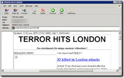 A new email claiming to enclose a .zip file with video from the London bombings is a harmful Trojan. A new email claiming to enclose a .zip file with video from the London bombings is a harmful Trojan.