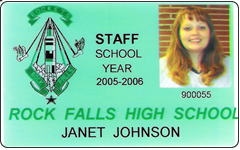 The Rock Falls Township High School is using an ID card printer to create everything from its student IDs to visitor cards to sporting events passes for visitors.