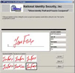 The NIPP Secure software can verify signatures; sees applications in retail, banking sectors. The NIPP Secure software can verify signatures; sees applications in retail, banking sectors.