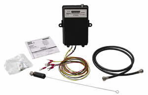 Linear's new MGR and MGR-2 auto-sensing MegaCode format gate receivers detect whether the gate operator is providing 24V or 12V AC or DC for the receiver. The MGR-2 (pictured with accessories) offers two channels, to allow for two gate controls, or a gate