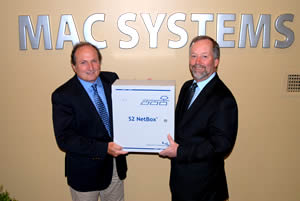 John Moss of S2 Security Corporation recognizes Bob McMenimon of systems integrator MAC Systems.