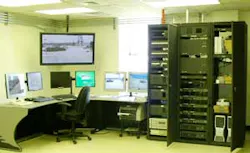 The security command center at the Port of Wilmington, N.C., pulls video in from the video-assisted perimeter system. The system is redundant with the Port of Morehead City. The security command center at the Port of Wilmington, N.C., pulls video in from the video-assisted perimeter system. The system is redundant with the Port of Morehead City.