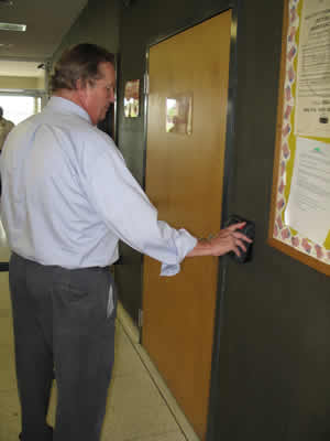 Capt. Rowan - entering police department from Court