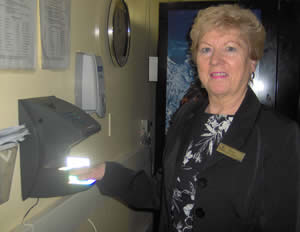 The Hilton Waterfront Beach Resort in Huntington Beach, Calif., made the switch from mag stripe employee cards to the an IR Biometric HandPunch for time and attendance purposes.