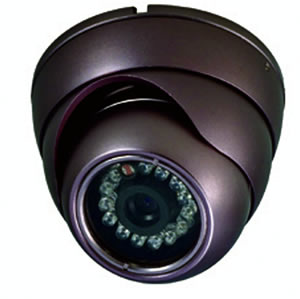 Teleview's Mini Angel IR46 dome camera features infrared lightin for day/night technology so it can see down to 0 lux.