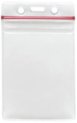 Vinyl sleeves help protect ID cards, and are available in re-sealable versions like this one. Vinyl sleeves help protect ID cards, and are available in re-sealable versions like this one.