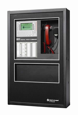 NOTIFER's new mass notification system is available oin a version that links fire detection/alarming with emergency notification.