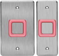 Rosslare's mullion non-sparking piezoelectric EX-17 and EX-07 switches are designed for hazardous industrial environments, and the brushed finish alsom fits well into ultra-contemporary architecture.