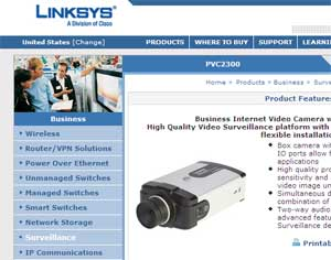 Serving the small business customer meant an expansion beyond routers and switches; for Linksys it meant adding a surveillance camera product line. Forget what you know about the company's early products, which were glorified web cams. These new models (a