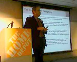 Bob Hayes of the Security Executive Council discusses compliance issues with the attendees of GSO 2010.