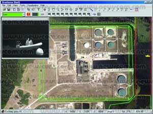 Port of Corpus Christi officials recently selected Siemens Building Technologies to upgrade their entire surveillance system. Shown is an example of the SiteIQ interface revealing the position of an unauthorized small craft entering a power facility.