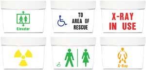 Chlorides&Acirc;&rsquo;s new white LED, edge-lit Caliber Signage provides consumers with a 'endless' amount of computer generated graphics and wording for emergency exit signs. Not only is it more visible than traditional signs, Caliber Signage also consumes little p