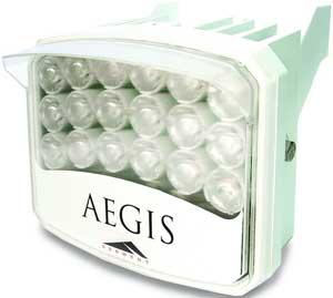 The AEGIS UFLED white light illuminatior from Extreme CCTV is powered by Black Diamond technology, enabling high-fidelity night time color reproduction for surveillance solutions.