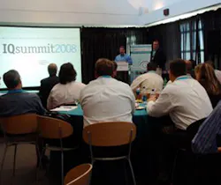 IQinVision's Peter DeAngelis and Paul Bodell discuss megapixel surveillance to a room of integrators and manufacturer partners at the inaugural IQsummit on Wednesday, Oct. 22, 2008. IQinVision's Peter DeAngelis and Paul Bodell discuss megapixel surveillance to a room of integrators and manufacturer partners at the inaugural IQsummit on Wednesday, Oct. 22, 2008.