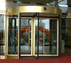 Besam offers revolving door systems with one-way access control (RD4A-1) in 3- or 4-wing models and two-way access control model (RD4A-2) in a 4-wing model. The doors can be ordered in several different configurations to be tailored to your needs. Besam offers revolving door systems with one-way access control (RD4A-1) in 3- or 4-wing models and two-way access control model (RD4A-2) in a 4-wing model. The doors can be ordered in several different configurations to be tailored to your needs.