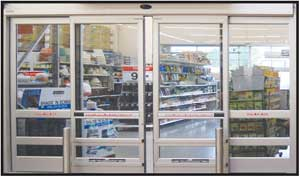 Stanley's new Delayed Egress Option for DuraGlide sliding door systems provides a controlled exit for openings that require panic hardware for safe egress.