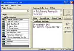 InterPageÂ’s Enterprise 101 on-site messaging software gives users the ability to create and send a custom priority, pre-defined, or emergency alert message to a defined group. InterPageÂ’s Enterprise 101 on-site messaging software gives users the ability to create and send a custom priority, pre-defined, or emergency alert message to a defined group.