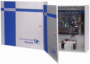Superterm-8 is Continental Access' new expandable controller that can support access control functions for up to eight doors.