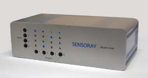 The new 2444 HD SDI matrix routing switcher from Sensoray allows for remote capability and simple front panel operation.